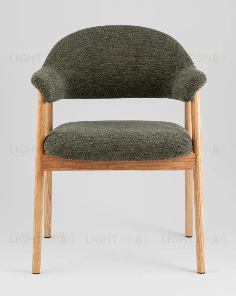 Стул обеденный Tavu с деревянными ножками зеленый УТ000041726