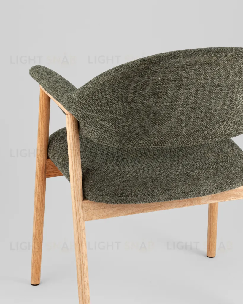 Стул обеденный Tavu с деревянными ножками зеленый УТ000041726