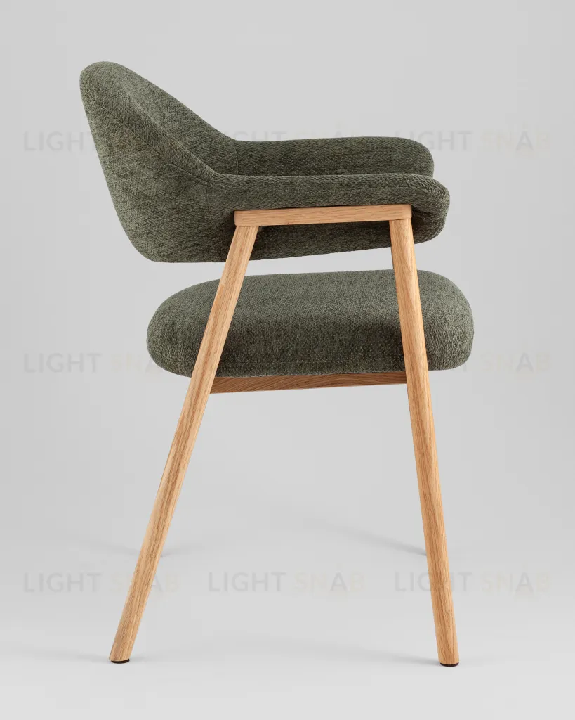 Стул обеденный Tavu с деревянными ножками зеленый УТ000041726