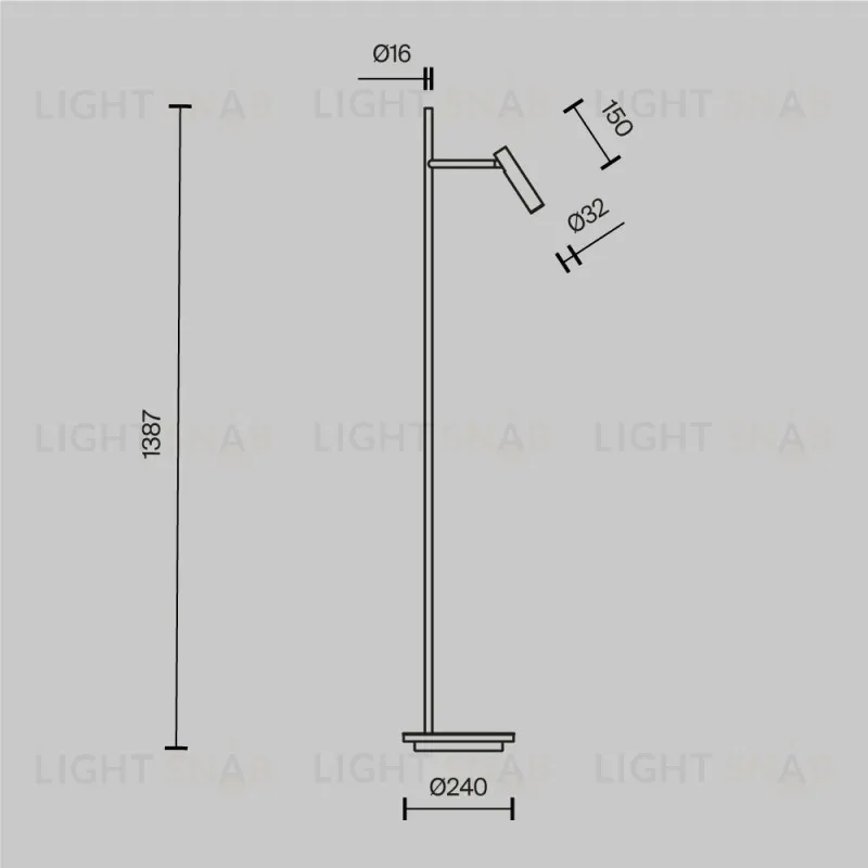 Торшер Maytoni Z010FL-L8B3K Z010FL-L8B3K