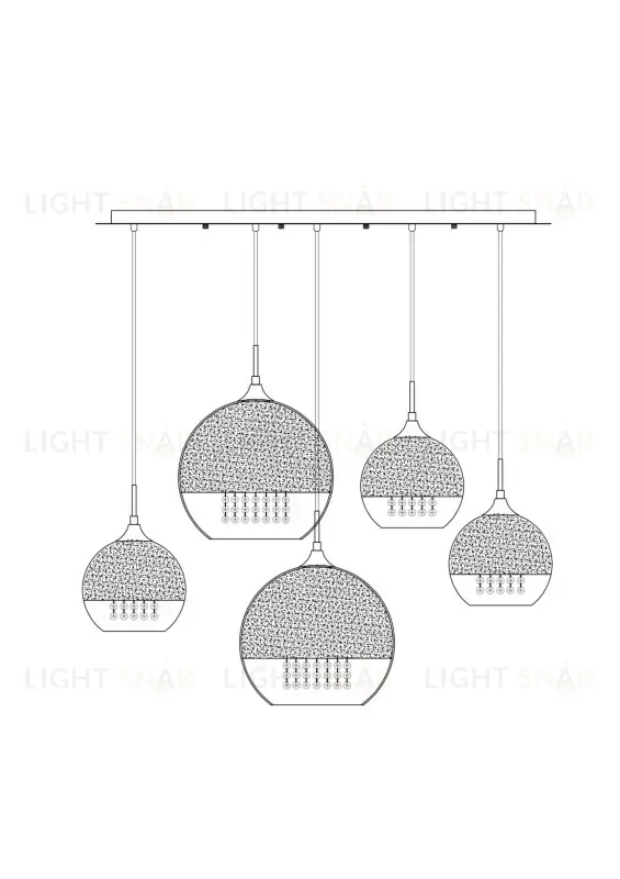 Каскадная люстра Maytoni P140-PL-170-5-G P140-PL-170-5-G