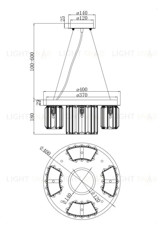 Подвесная люстра Maytoni MOD083PL-04CH MOD083PL-04CH