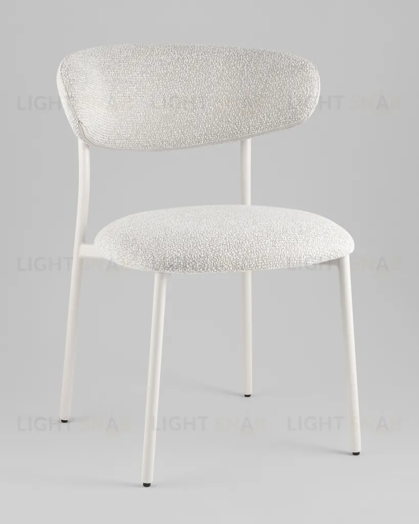 Стул обеденный Ayla серый белые ножки УТ000041710