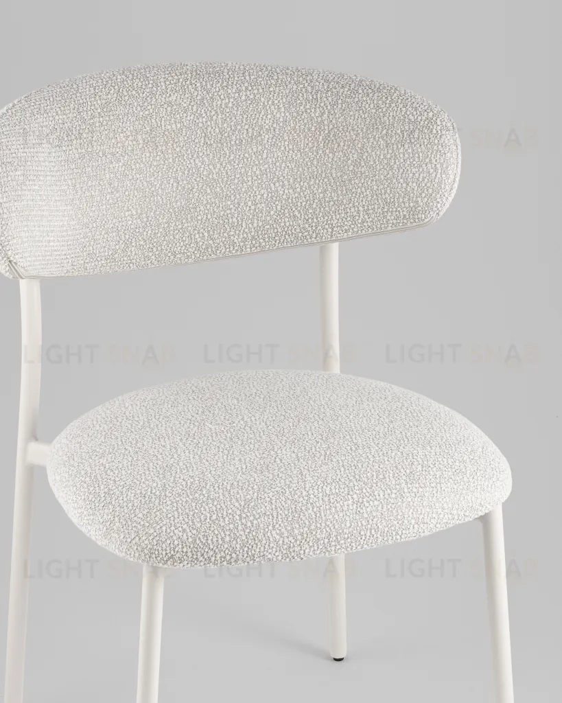 Стул обеденный Ayla серый белые ножки УТ000041710