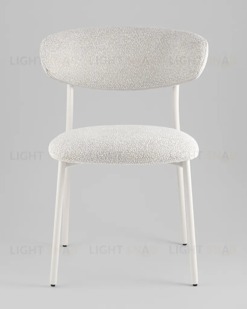 Стул обеденный Ayla серый белые ножки УТ000041710