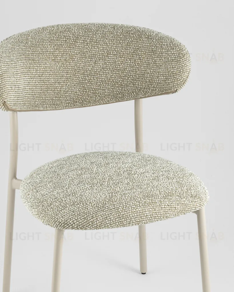 Стул обеденный Ayla бежево-зеленый кремовые ножки УТ000041711