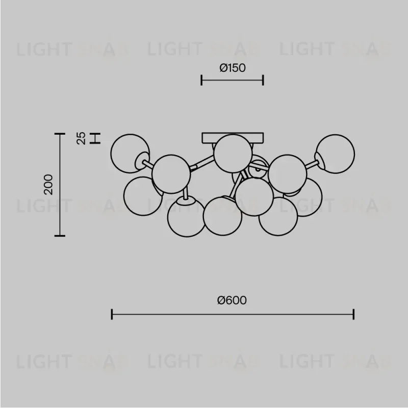 Накладная люстра Maytoni MOD545CL-12BS MOD545CL-12BS