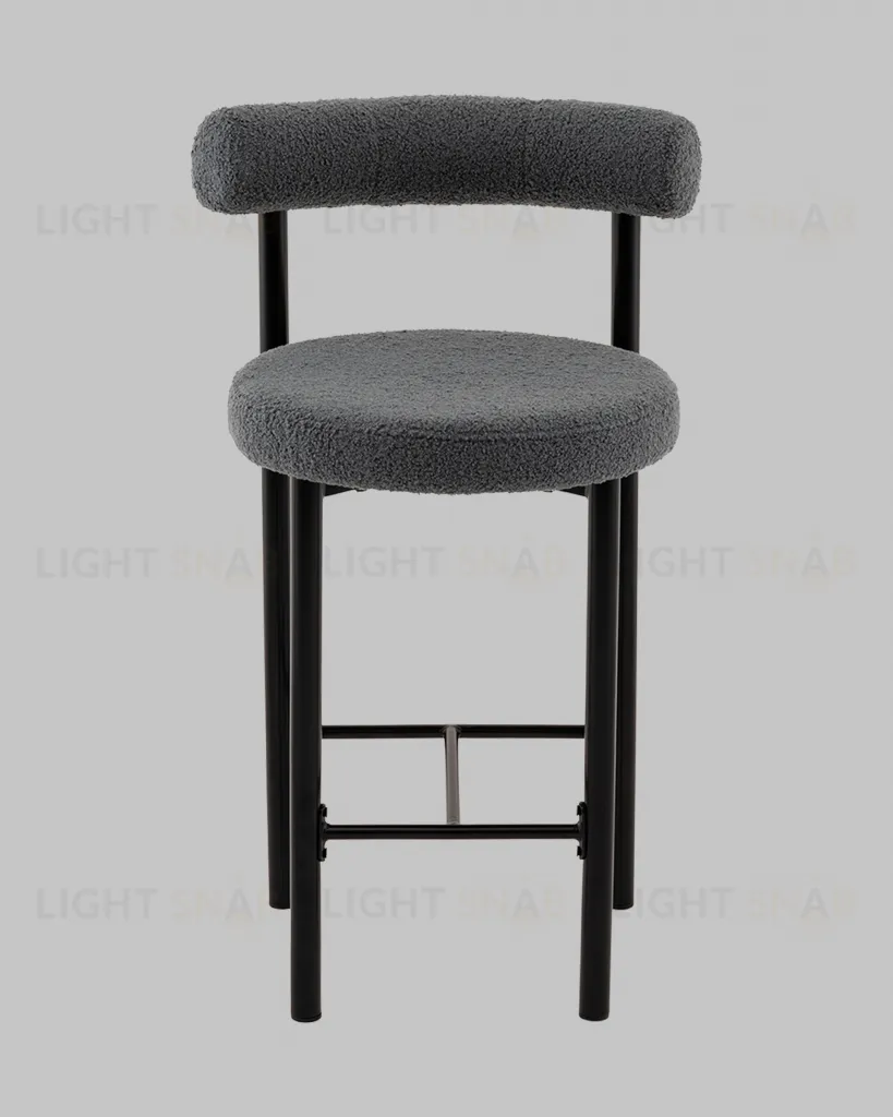 Стул полубарный Флорео букле темно-серый УТ000041331