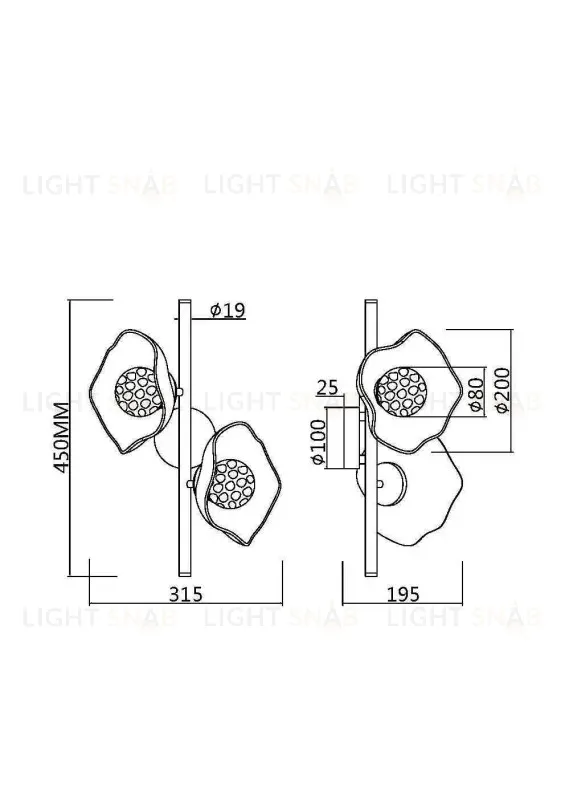 Бра Maytoni MOD207WL-02BS MOD207WL-02BS