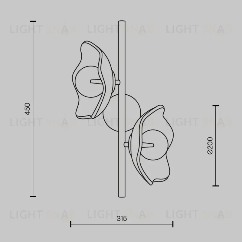 Бра Maytoni MOD207WL-02BS MOD207WL-02BS