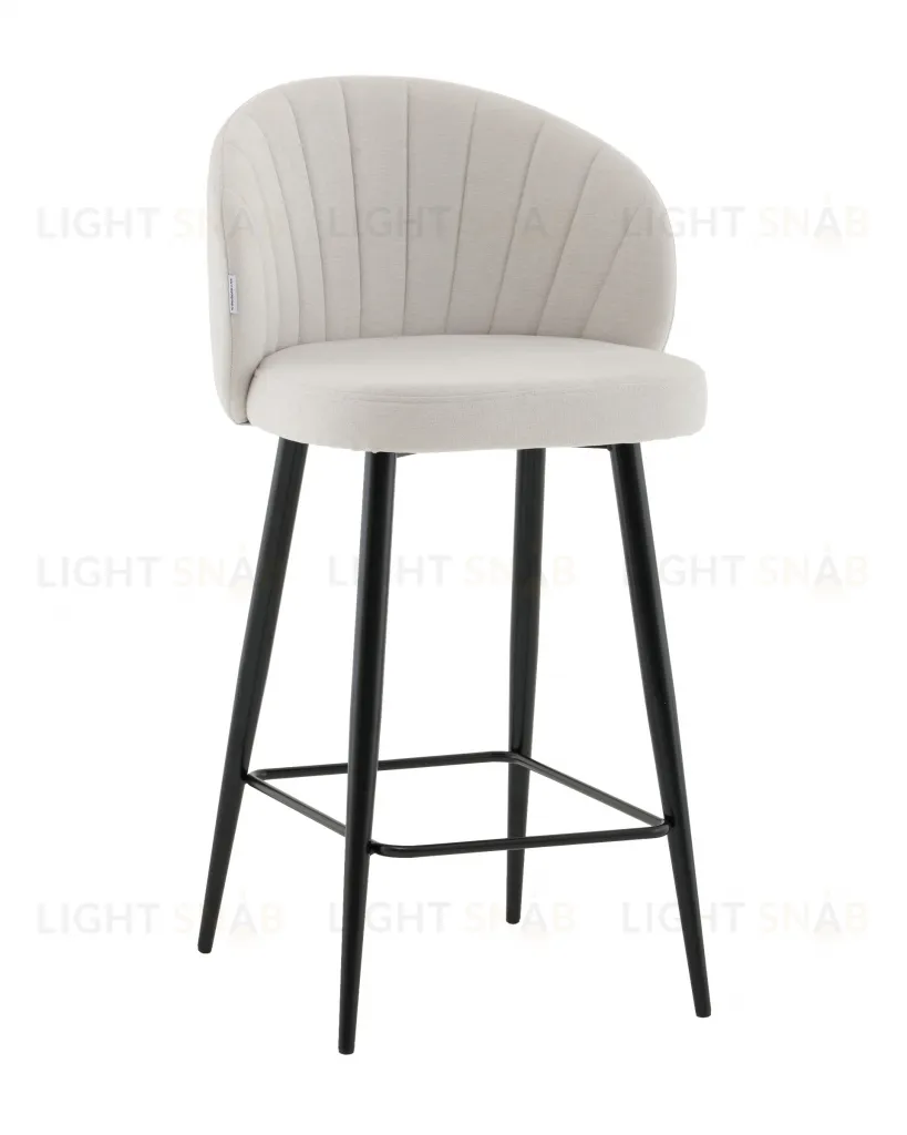 Стул полубарный Ханнингем велюр жемчужный УТ000041703