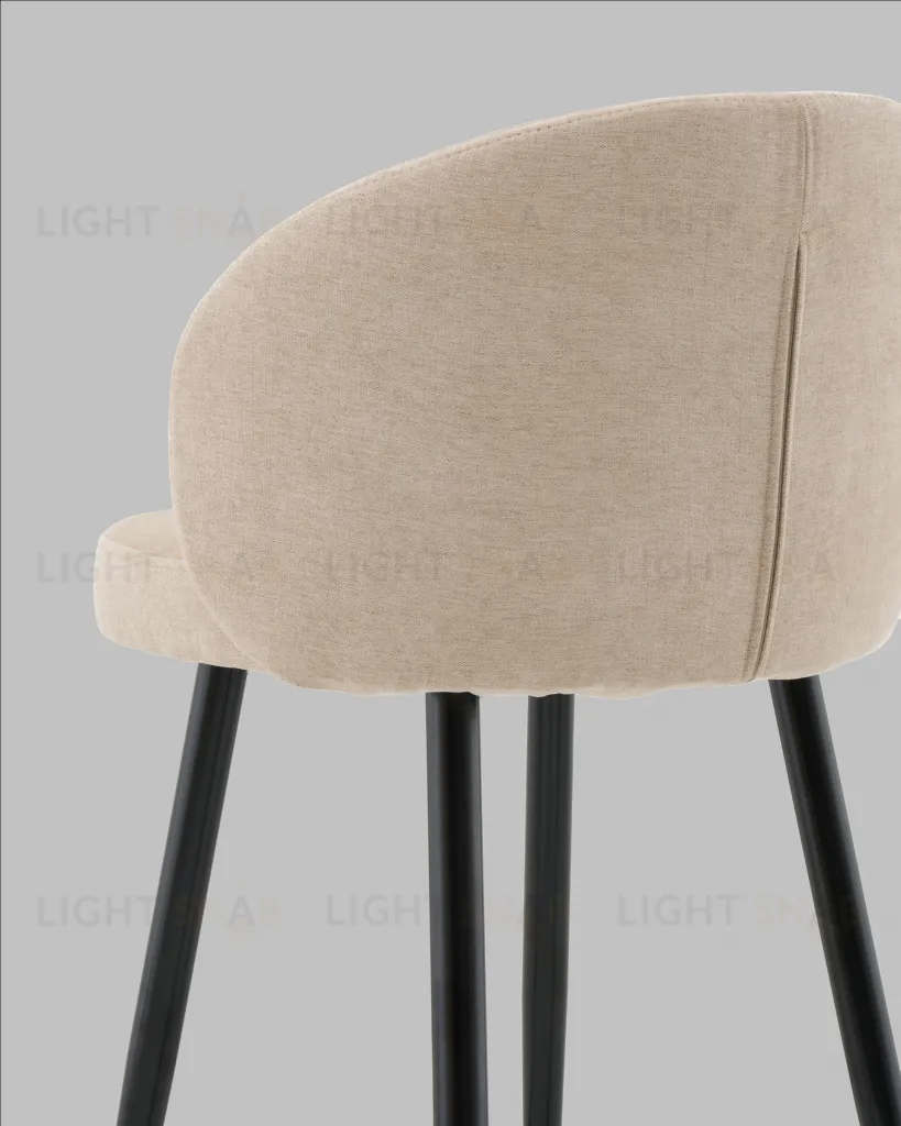 Стул полубарный Ханнингем велюр бежевый УТ000041702