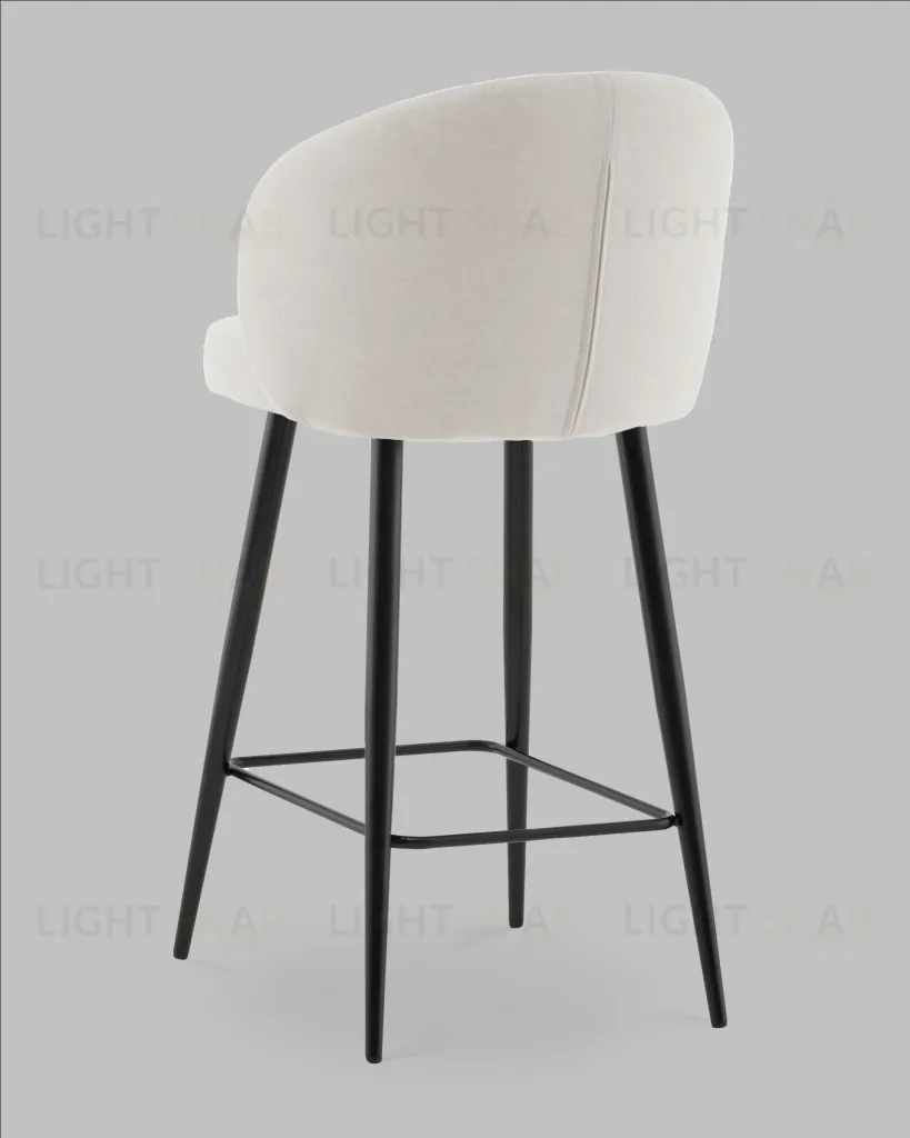 Стул полубарный Ханнингем велюр жемчужный УТ000041703