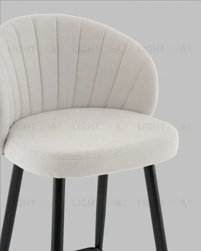 Стул полубарный Ханнингем велюр жемчужный УТ000041703