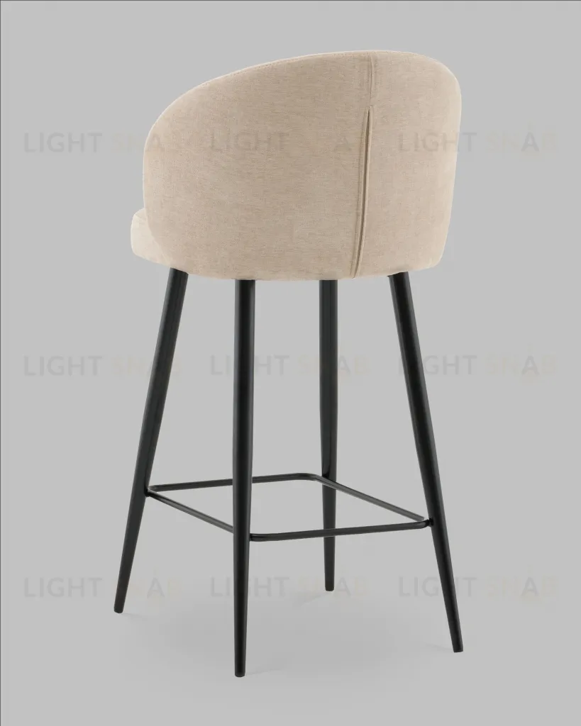 Стул полубарный Ханнингем велюр бежевый УТ000041702