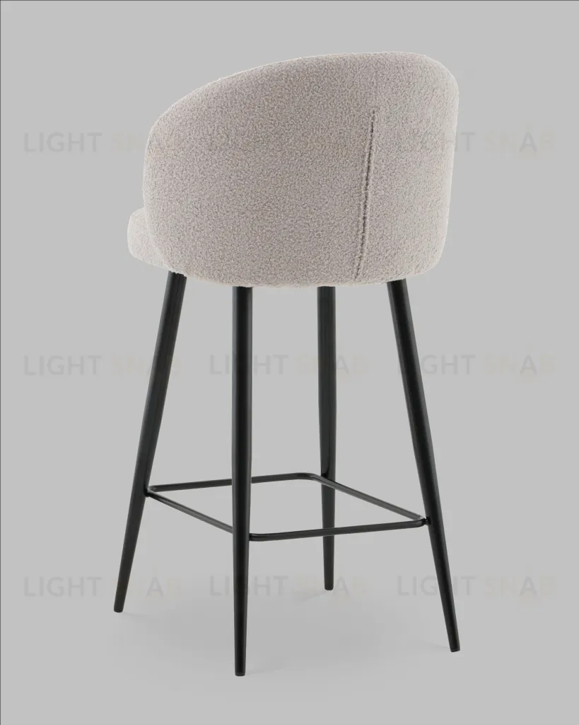 Стул полубарный Ханнингем букле светло-серый УТ000041700