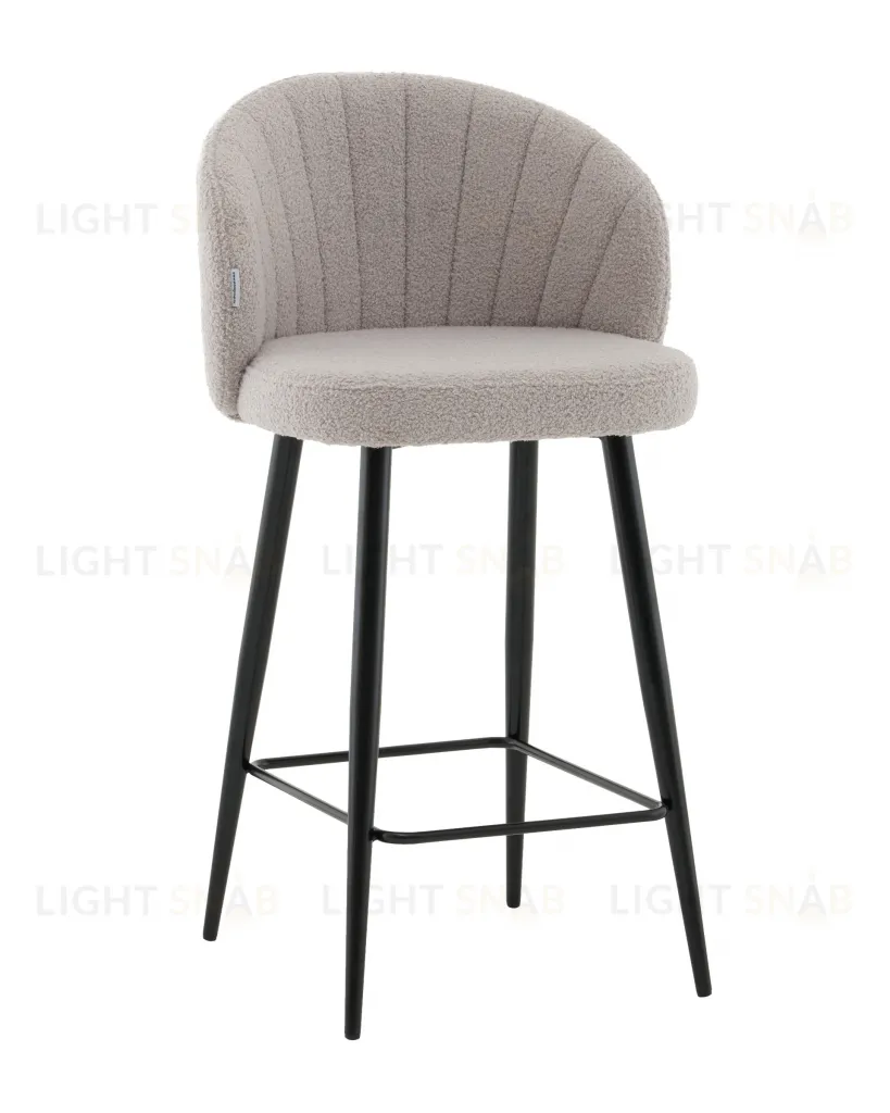 Стул полубарный Ханнингем букле светло-серый УТ000041700