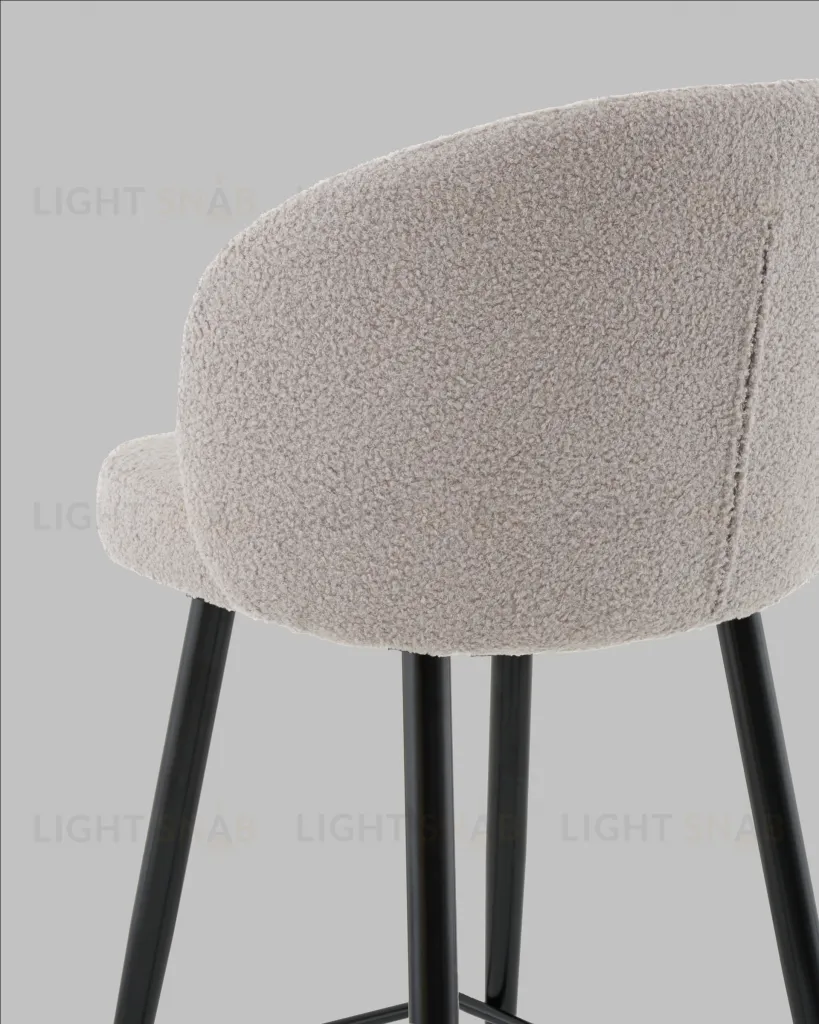 Стул полубарный Ханнингем букле светло-серый УТ000041700