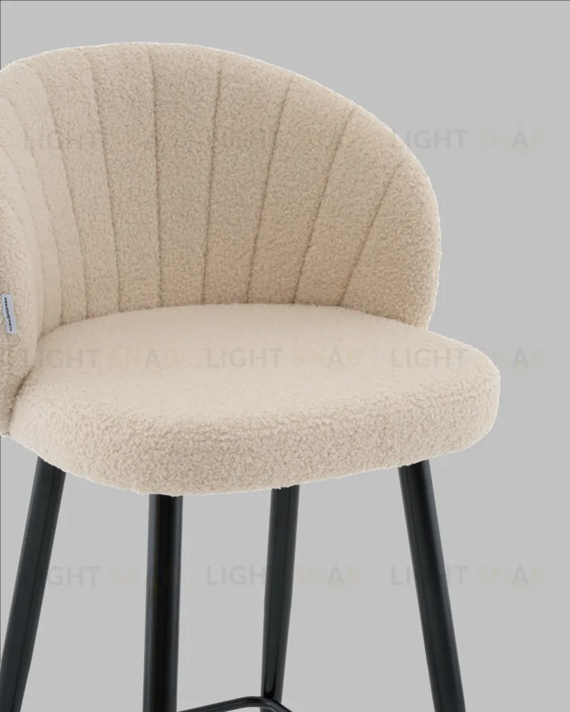 Стул полубарный Ханнингем букле бежевый УТ000041701