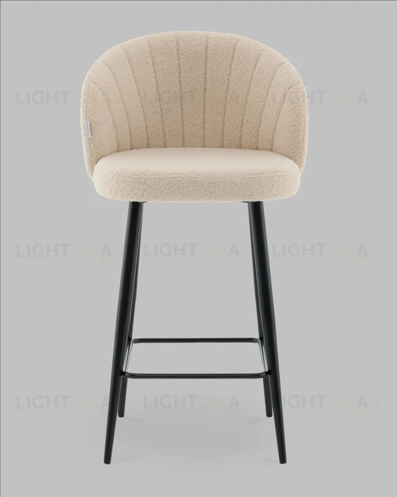 Стул полубарный Ханнингем букле бежевый УТ000041701