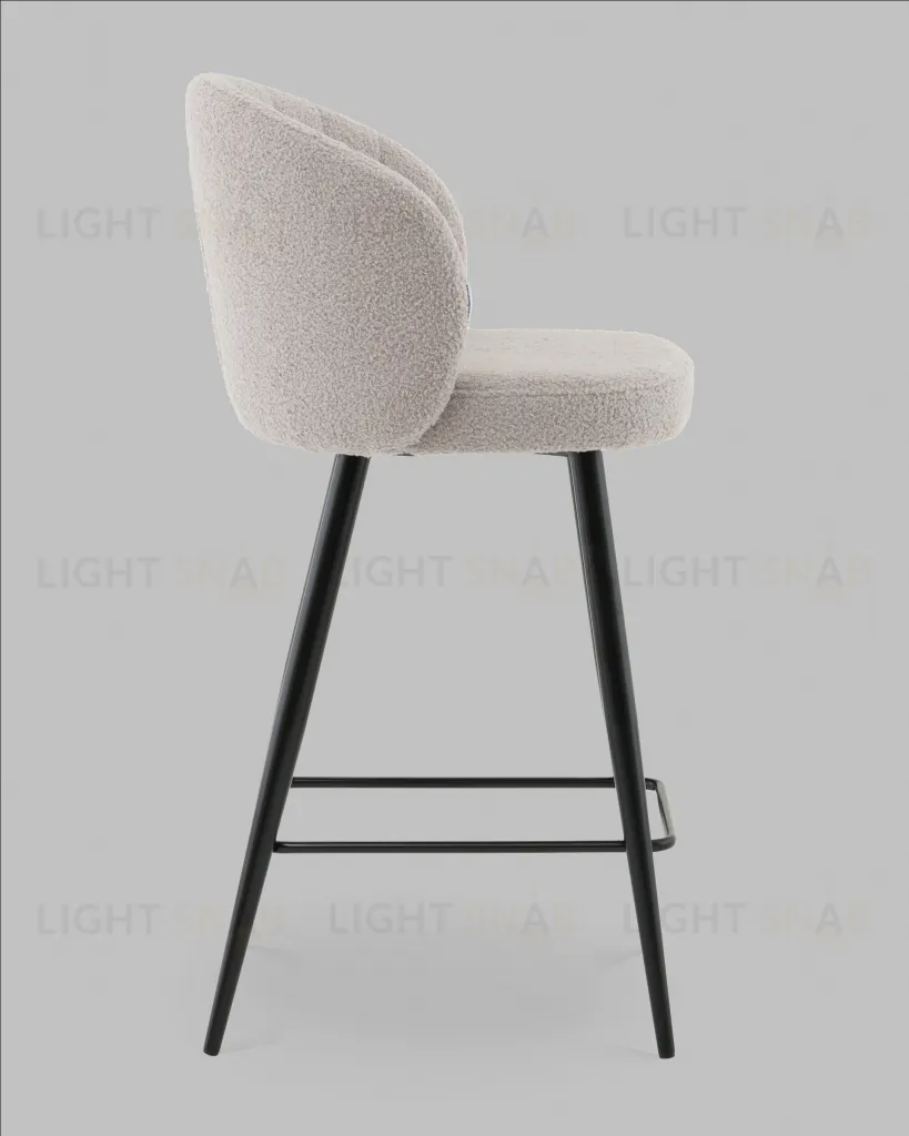 Стул полубарный Ханнингем букле светло-серый УТ000041700