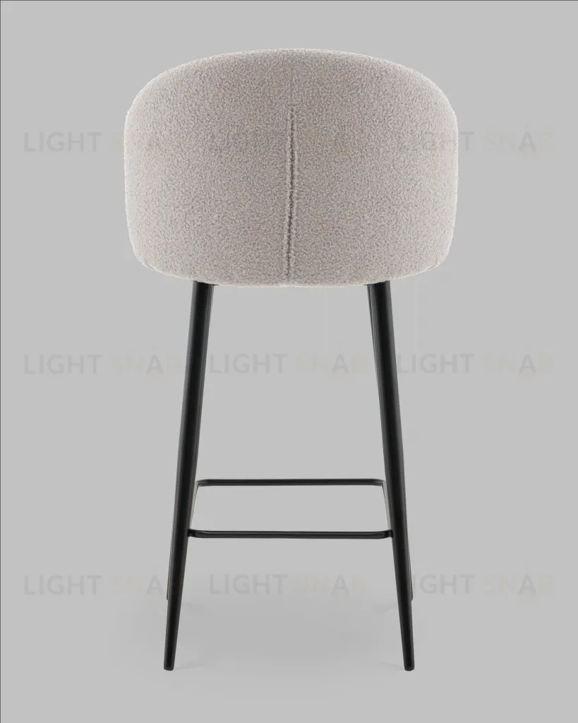 Стул полубарный Ханнингем букле светло-серый УТ000041700