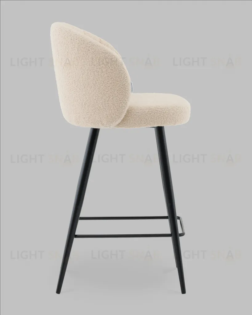 Стул полубарный Ханнингем букле бежевый УТ000041701