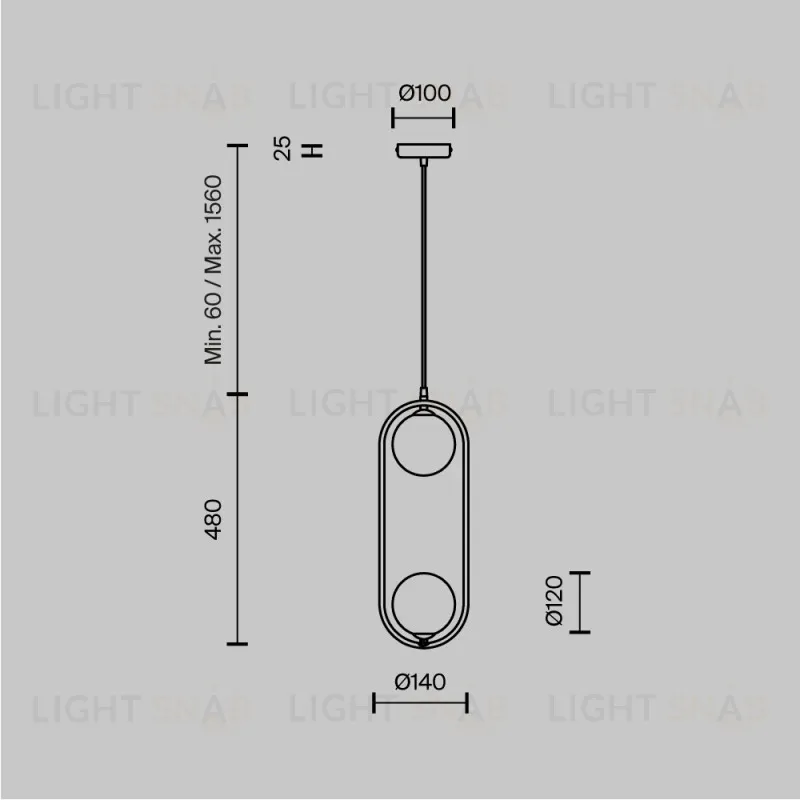 Подвесной светильник Maytoni MOD013PL-02B MOD013PL-02B