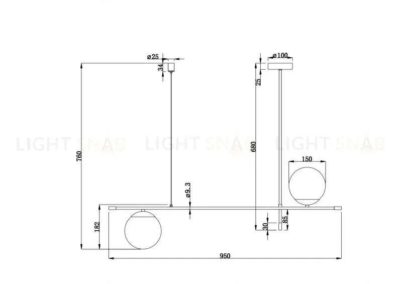 Подвесной светильник Maytoni MOD048PL-02G MOD048PL-02G