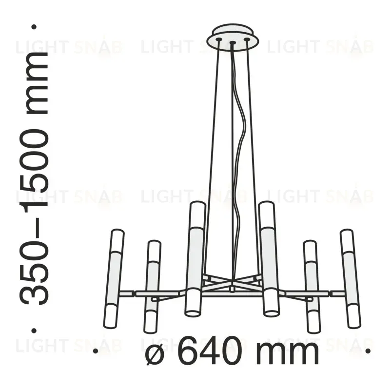 Подвесная люстра Maytoni MOD031PL-12B MOD031PL-12B