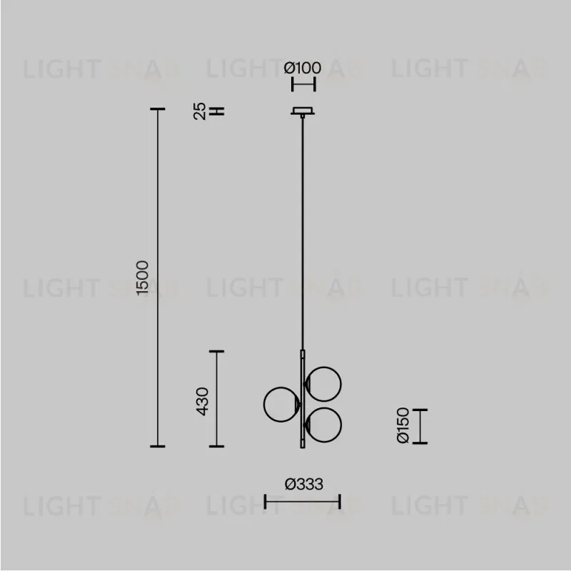 Подвесная люстра Maytoni MOD048PL-03G MOD048PL-03G
