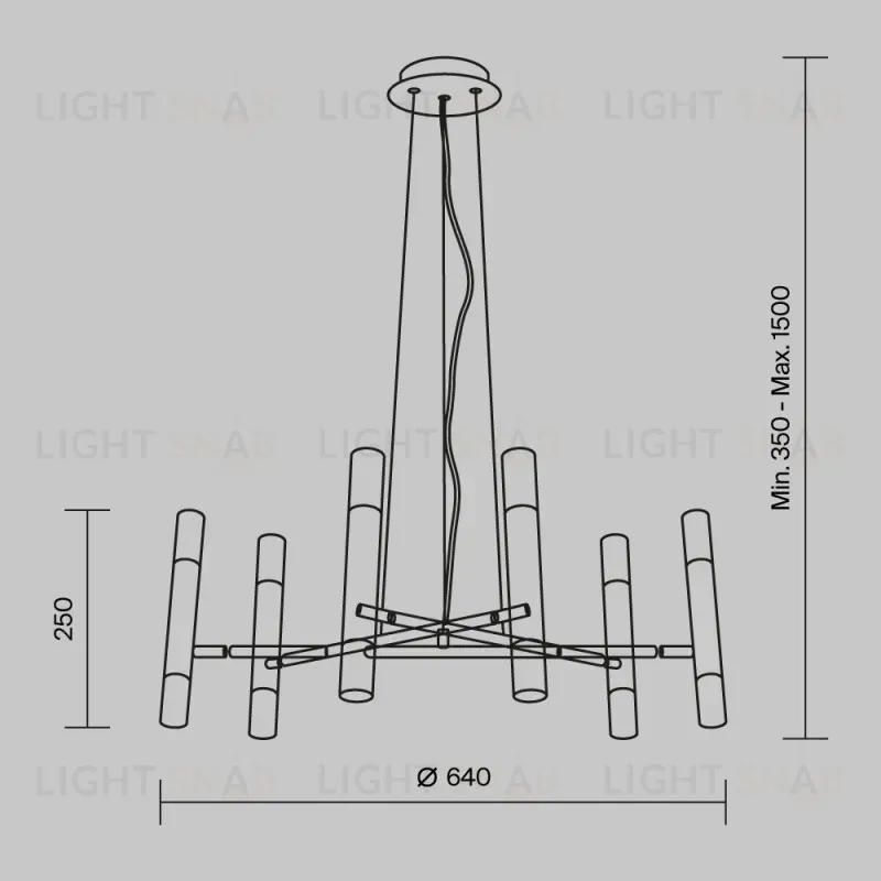 Подвесная люстра Maytoni MOD031PL-12B MOD031PL-12B