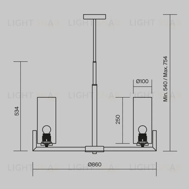 Люстра на штанге Maytoni MOD089PL-10BS MOD089PL-10BS