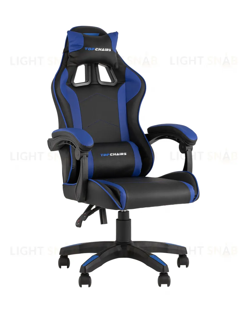 Кресло спортивное TopChairs Shadow черно-синий УТ000039466