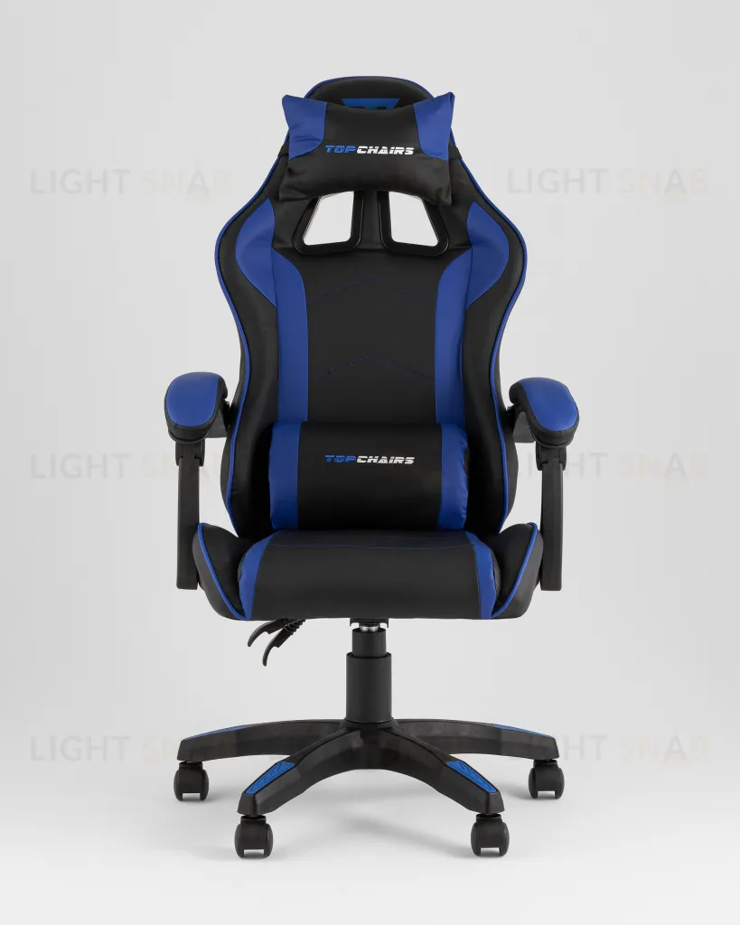 Кресло спортивное TopChairs Shadow черно-синий УТ000039466