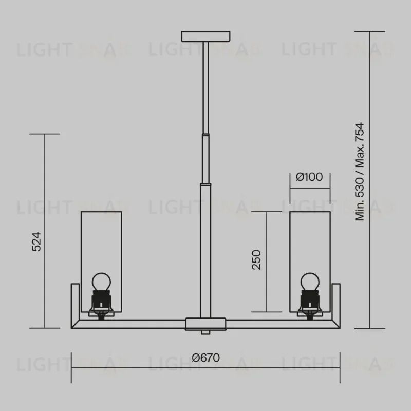 Люстра на штанге Maytoni MOD089PL-06BS MOD089PL-06BS