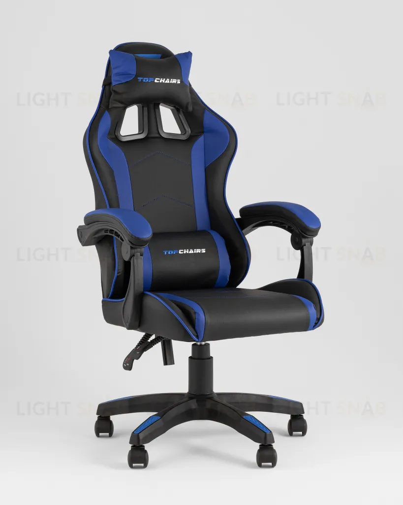 Кресло спортивное TopChairs Shadow черно-синий УТ000039466