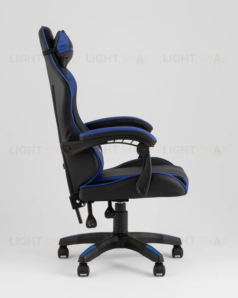 Кресло спортивное TopChairs Shadow черно-синий УТ000039466