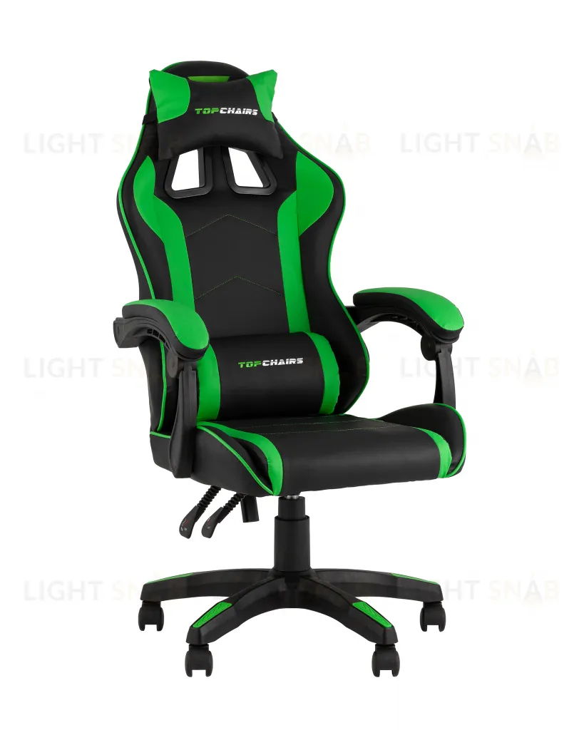 Кресло спортивное TopChairs Shadow черно-зеленый УТ000039465