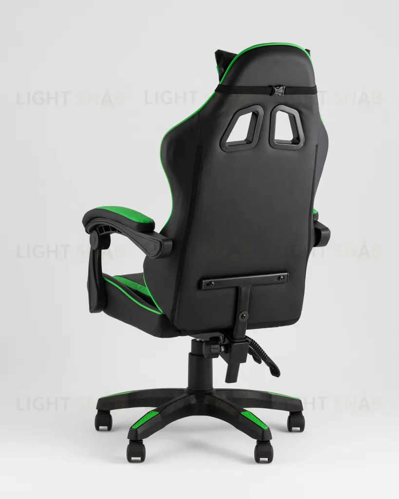 Кресло спортивное TopChairs Shadow черно-зеленый УТ000039465