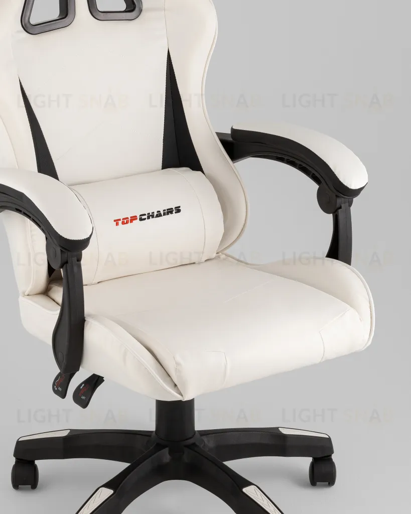 Кресло спортивное TopChairs Phantom бело-черный УТ000039470