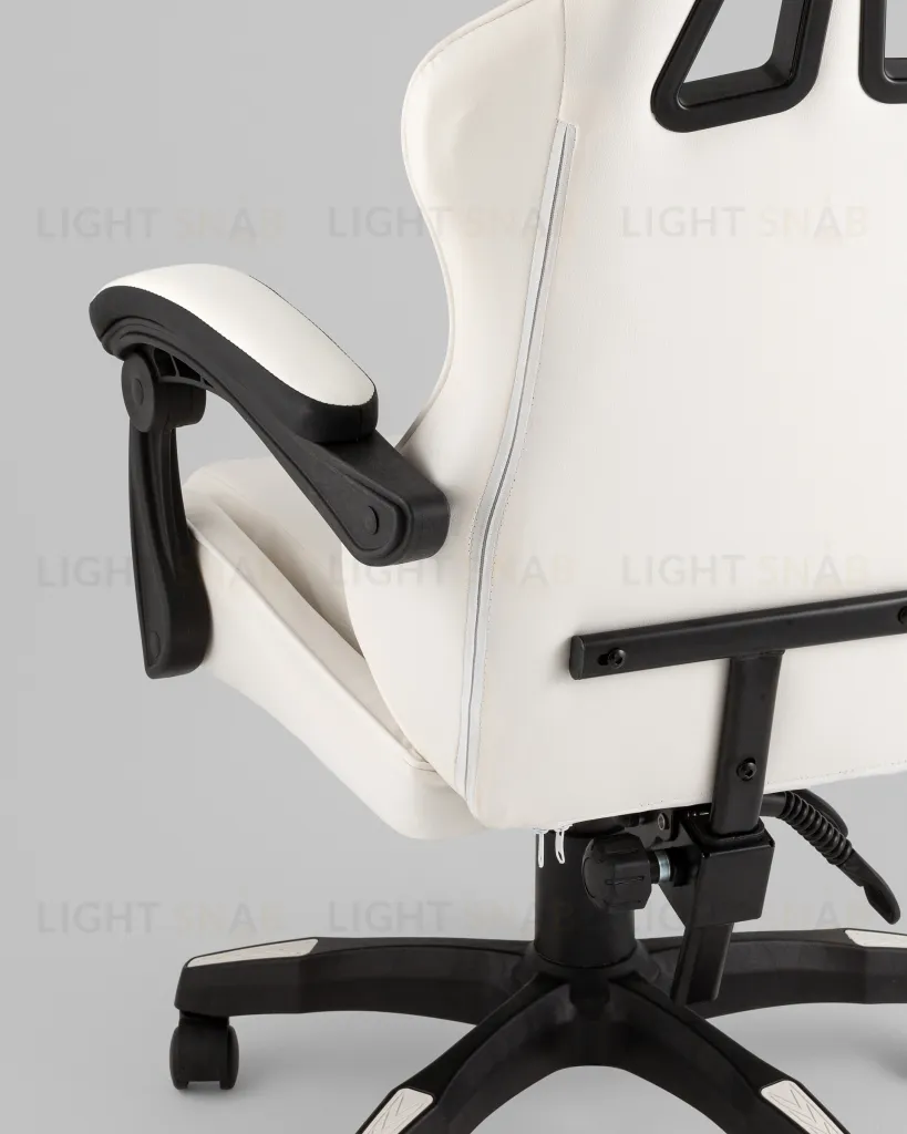 Кресло спортивное TopChairs Phantom бело-черный УТ000039470