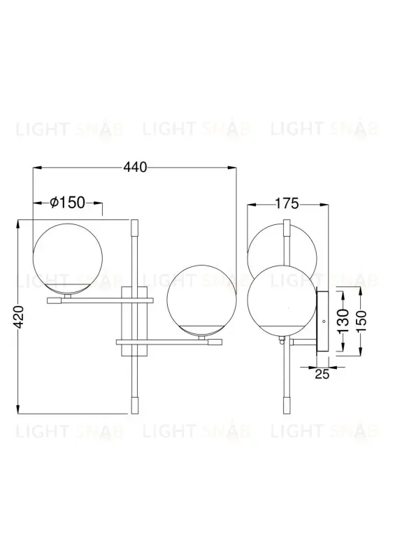 Бра Maytoni MOD048WL-02G MOD048WL-02G