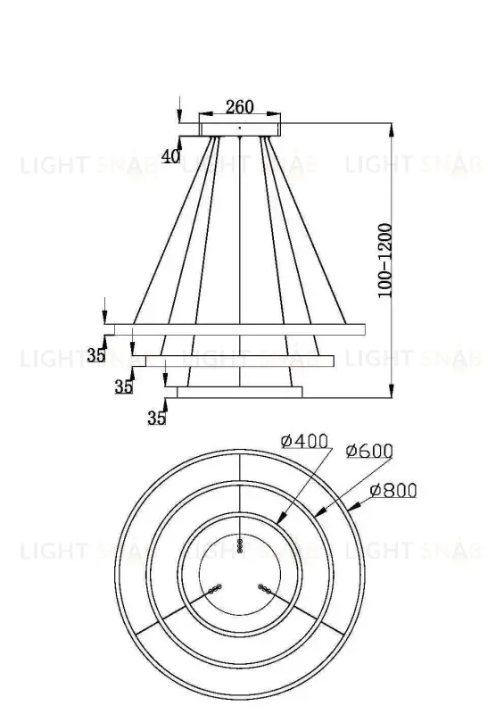 Подвесной светильник Maytoni MOD058PL-L100B3K MOD058PL-L100B3K