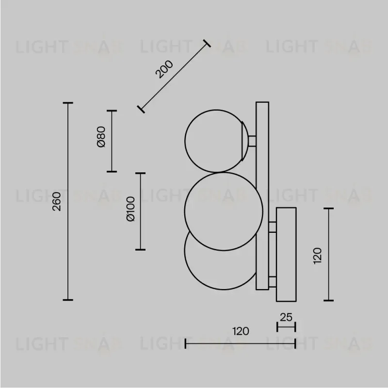 Бра Maytoni MOD545WL-03BS MOD545WL-03BS