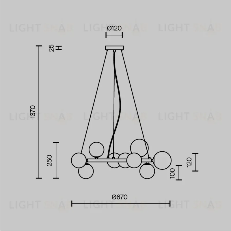 Подвесная люстра Maytoni MOD545PL-11B MOD545PL-11B