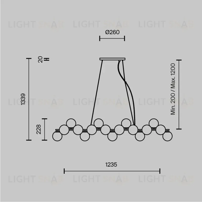 Подвесная люстра Maytoni MOD547PL-25B MOD547PL-25B