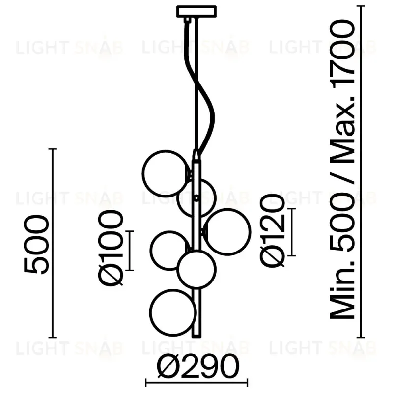 Подвесная люстра Maytoni MOD545PL-06B MOD545PL-06B
