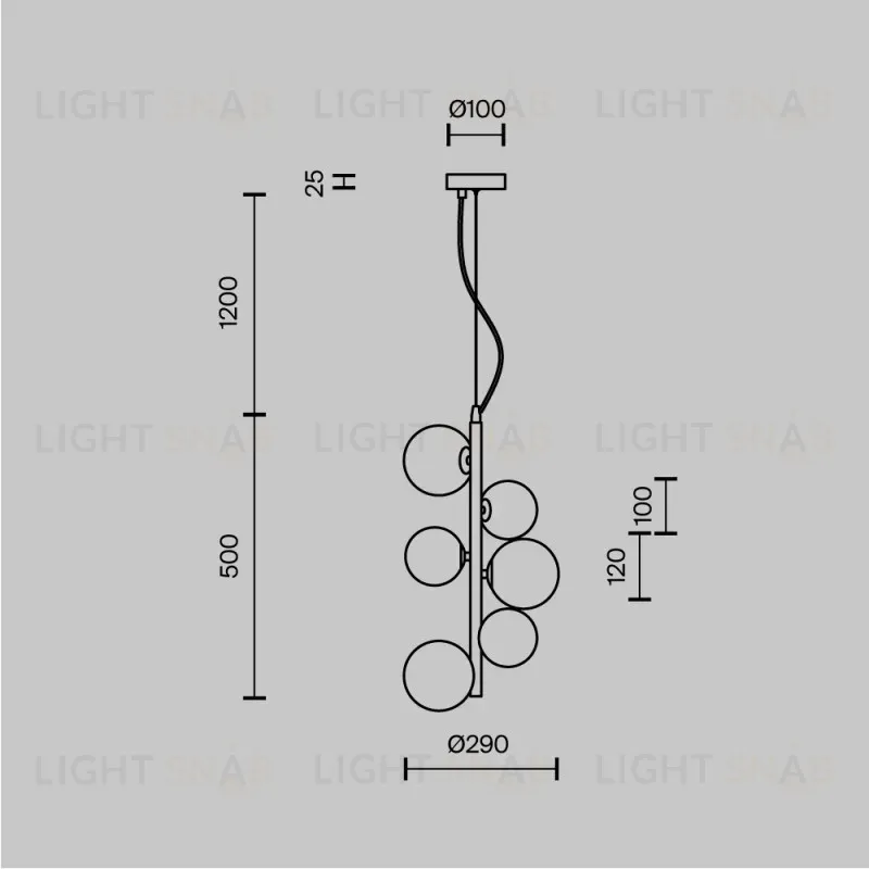 Подвесная люстра Maytoni MOD545PL-06B MOD545PL-06B