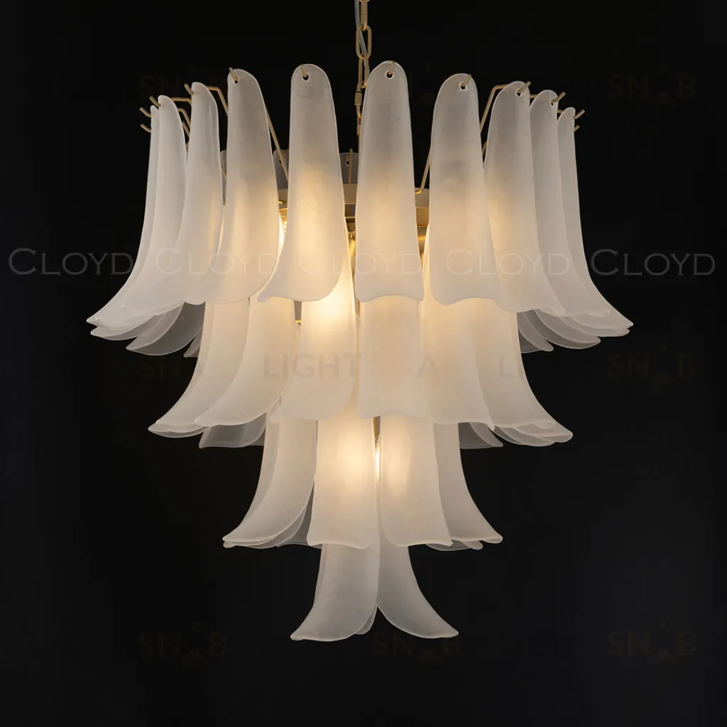  Люстра Cloyd AZORES-A C10 / Ø65 см - латунь светл. - белое матовое стекло (арт.11651)  11651